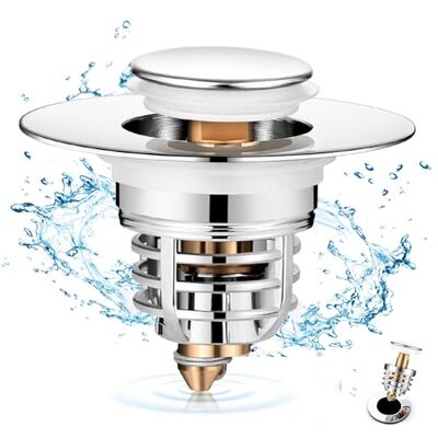 Diboniur Sink Plug, Improved Bathroom Plug with Pull-Out Design, 32-41mm Diboniur Sink Plug, Improved Bathroom Plug with Pull-Out Design, 32-41mm