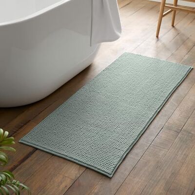 Catherine Lansfield Bobble 50x120cm Bath Runner Sage Green Catherine Lansfield Bobble 50x120cm Bath Runner Sage Green