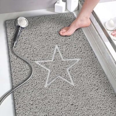 Nicoman Star Shower Mat Non Slip Anti Mould, 40x60 cm Bath Mats for Inside Shower, Phthalate Free Loofah Grey Bathmats for Bathtubs Toilet Bathroom Floor, PVC Bath Rugs Quick Drying, Washable Nicoman Star Shower Mat Non Slip Anti Mould, 40x60 cm Bath Mats for Inside Shower, Phthalate Free Loofah Grey Bathmats for Bathtubs Toilet Bathroom Floor, PVC Bath Rugs Quick Drying, Washable