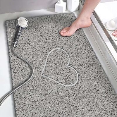 Nicoman Heart Shower Mat Non Slip Anti Mould, 40x60 cm Bath Mats for Inside Shower, Phthalate Free Loofah Grey Bathmats for Bathtubs Toilet Bathroom Floor, PVC Bath Rugs Quick Drying, Washable Nicoman Heart Shower Mat Non Slip Anti Mould, 40x60 cm Bath Mats for Inside Shower, Phthalate Free Loofah Grey Bathmats for Bathtubs Toilet Bathroom Floor, PVC Bath Rugs Quick Drying, Washable