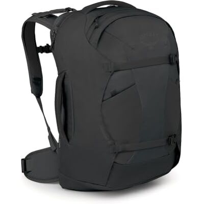 Osprey Farpoint Men's Travel Pack, 40L, Black carry on bag, laptop sleeve, personal item, work school travel, carry on travel, flight friendly, toiletry kit, Black color Osprey Farpoint Men's Travel Pack, 40L, Black carry on bag, laptop sleeve, personal item, work school travel, carry on travel, flight friendly, toiletry kit, Black color