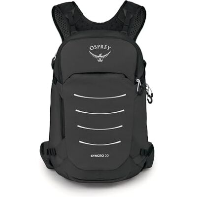 Osprey Syncro Men's Biking Backpack, 20L, Raven Black Osprey Syncro Men's Biking Backpack, 20L, Raven Black