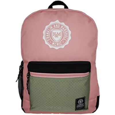 Senfort Franklin & Marshall D-Pack 2 Compartments and Front Pocket Backpack, 17.3"W x 11.8"H x 7.1"H, Pink Senfort Franklin & Marshall D-Pack 2 Compartments and Front Pocket Backpack, 17.3"W x 11.8"H x 7.1"H, Pink