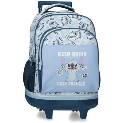 Disney Joumma Stitch Keep Going 2-Wheel Backpack Blue 32x45x21 cm Polyester 30,24L Disney Joumma Stitch Keep Going 2-Wheel Backpack Blue 32x45x21 cm Polyester 30,24L
