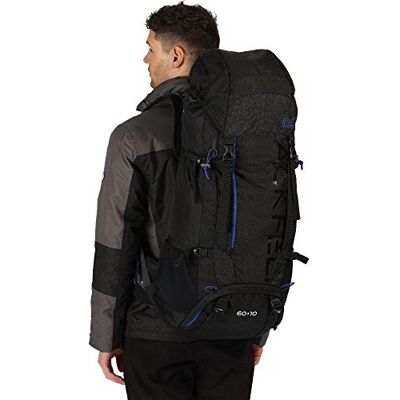 Regatta Blackfell 3 Expandable Reflective Hardwearing Travel Hiking Backpack Black/Surfspray, 60 + 10 Litre Regatta Blackfell 3 Expandable Reflective Hardwearing Travel Hiking Backpack Black/Surfspray, 60 + 10 Litre