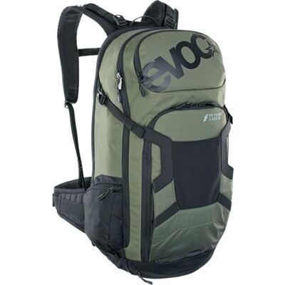EVOC FR TOUR E-RIDE 30 e-bike backpack, bike rucksack with back protector (padded compartment for spare battery, control display compartment, strap fixation system for charger), Dark Olive/Black EVOC FR TOUR E-RIDE 30 e-bike backpack, bike rucksack with back protector (padded compartment for spare battery, control display compartment, strap fixation system for charger), Dark Olive/Black
