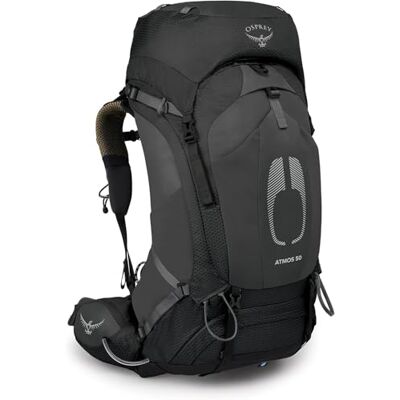 Osprey Atmos Ag 50 Litre Rucksack, Black, One Size Osprey Atmos Ag 50 Litre Rucksack, Black, One Size