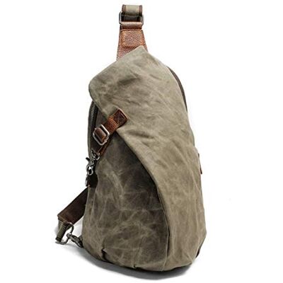 Lmagice Men's Sling Backpack Waxed Canvas Crossbody Bag Casual Daypacks, Army Green2, OneSize, Sling Backpacks Lmagice Men's Sling Backpack Waxed Canvas Crossbody Bag Casual Daypacks, Army Green2, OneSize, Sling Backpacks