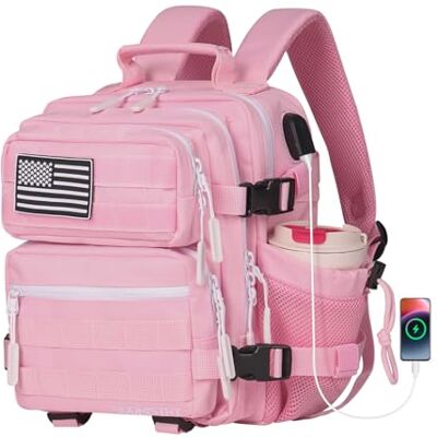Boomistry 15L Mini Tactical Backpack Small Tactical Backpack for Men and Women, Military Molle Backpack for Gym, Daily, Pink-15l, 15L, Tactical Style Boomistry 15L Mini Tactical Backpack Small Tactical Backpack for Men and Women, Military Molle Backpack for Gym, Daily, Pink-15l, 15L, Tactical Style