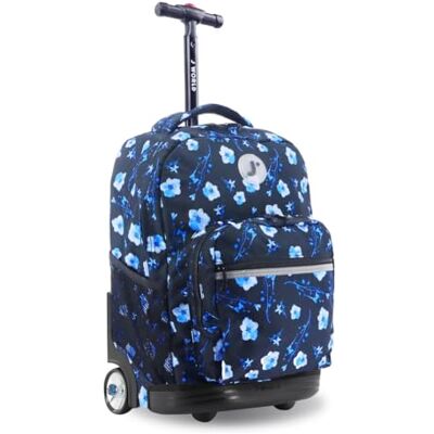 J World New York Sunrise Rolling Backpack Casual Daypack, 18 cm, 34.50 L, Night Bloom J World New York Sunrise Rolling Backpack Casual Daypack, 18 cm, 34.50 L, Night Bloom