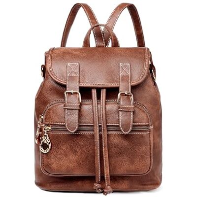 Dora & Liz Women Mini Backpack Purse Small Cute Retro Leather Daypacks Convertible Casual Shoulder Bag, Brown, S Dora & Liz Women Mini Backpack Purse Small Cute Retro Leather Daypacks Convertible Casual Shoulder Bag, Brown, S