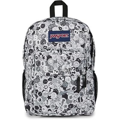 JANSPORT Big Day Pack Backpack – Large Laptop Backpack with Dual Compartments and Ergonomic Straps, 34 L Capacity, 43.5 x 32.5 x 19 cm Doodle Dots JANSPORT Big Day Pack Backpack – Large Laptop Backpack with Dual Compartments and Ergonomic Straps, 34 L Capacity, 43.5 x 32.5 x 19 cm Doodle Dots