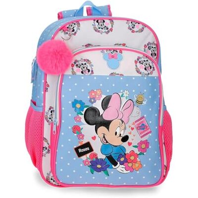 Disney Joumma Minnie Flowers Light Blue Adaptable Car School Backpack 30x40x13 cm Polyester 15.6L Disney Joumma Minnie Flowers Light Blue Adaptable Car School Backpack 30x40x13 cm Polyester 15.6L