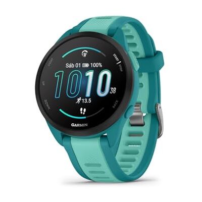 Garmin [Renewed Forerunner 165 Music GPS 43mm Running Smartwatch, Lightweight, AMOLED Touchscreen, Advanced Training & Insights, Safety & Tracking Features, up to 11 days Battery Life, Aqua (Renewed) Garmin [Renewed Forerunner 165 Music GPS 43mm Running Smartwatch, Lightweight, AMOLED Touchscreen, Advanced Training & Insights, Safety & Tracking Features, up to 11 days Battery Life, Aqua (Renewed)