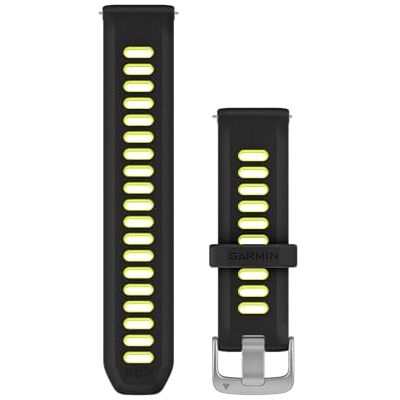 Garmin Official Quick Release Bands (20mm), suitable for selected Forerunner-,Venu-, vívomove-,vívoactive and Approach smartwatch series, Original accessory, Silicone, Black/Amp Yellow Garmin Official Quick Release Bands (20mm), suitable for selected Forerunner-,Venu-, vívomove-,vívoactive and Approach smartwatch series, Original accessory, Silicone, Black/Amp Yellow