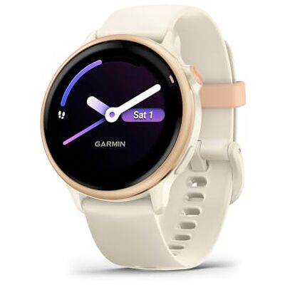 Garmin vívoactive 6, Amazon Exclusive, 42mm GPS smartwatch, AMOLED touchscreen, all-day health monitoring,fitness features,advanced sleep coaching,Music, up to 11 days battery life, Bone/Pink Dawn Garmin vívoactive 6, Amazon Exclusive, 42mm GPS smartwatch, AMOLED touchscreen, all-day health monitoring,fitness features,advanced sleep coaching,Music, up to 11 days battery life, Bone/Pink Dawn