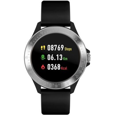 Harry Lime Fashion Smart Watch in Black with Silver Colour Bezel Harry Lime Fashion Smart Watch in Black with Silver Colour Bezel