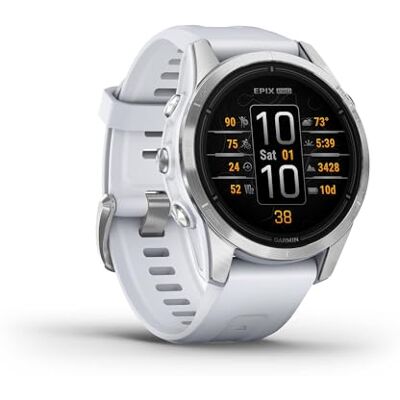 Garmin [Renewed epix PRO Gen 2 GPS 42mm Premium Smartwatch, AMOLED, Multisport, Built-in Flashlight, up to 10 days battery life, White (Renewed) Garmin [Renewed epix PRO Gen 2 GPS 42mm Premium Smartwatch, AMOLED, Multisport, Built-in Flashlight, up to 10 days battery life, White (Renewed)