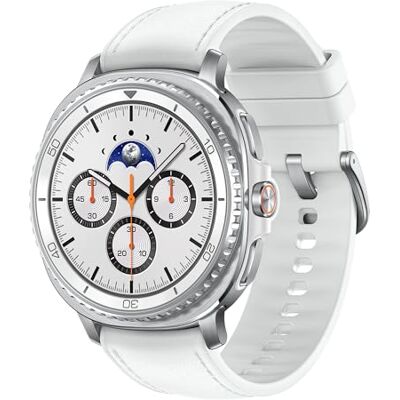 SAMSUNG Galaxy Watch8 Classic 46mm, AI Smart Watch with Cushion Design and Rotating Bezels, with Hybrid Band and Wearable Display, Bluetooth, White, 3 Year Extended Warranty (UK Version) SAMSUNG Galaxy Watch8 Classic 46mm, AI Smart Watch with Cushion Design and Rotating Bezels, with Hybrid Band and Wearable Display, Bluetooth, White, 3 Year Extended Warranty (UK Version)