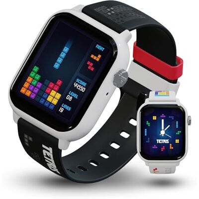 My Play Watch Tetris Retro Gaming Smartwatch with Selective Tech, Non-Connected, Built-in Tetris™, Custom Watch Faces, Classic Arcade Sound, Heart Rate & Fitness Tracker, IP67 Water Resistant. My Play Watch Tetris Retro Gaming Smartwatch with Selective Tech, Non-Connected, Built-in Tetris™, Custom Watch Faces, Classic Arcade Sound, Heart Rate & Fitness Tracker, IP67 Water Resistant.
