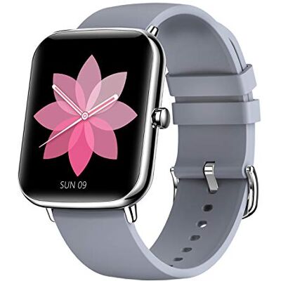 JCDBT Smartwatch Health Tracker: Heart Rate, Calorie and Step Counter, IP68 Waterproof, 1.69'' Full Touch Screen Silver JCDBT Smartwatch Health Tracker: Heart Rate, Calorie and Step Counter, IP68 Waterproof, 1.69'' Full Touch Screen Silver