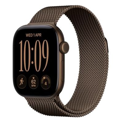 Apple Watch Series 12 GPS + Cellular 42mm Dark Bronze Aluminium Case Dark Bronze Milanese Loop. Smartwatch, Health + Fitness + Sleep Tracking, Heart Rate, Safety Apple Watch Series 12 GPS + Cellular 42mm Dark Bronze Aluminium Case Dark Bronze Milanese Loop. Smartwatch, Health + Fitness + Sleep Tracking, Heart Rate, Safety