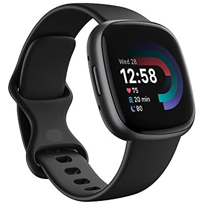 Fitbit Versa 4 Fitness Smartwatch with built-in GPS and up to 6 days battery life compatible with iOS 15 or higher & Android OS 9.0 or higher, Black /Graphite Aluminium Fitbit Versa 4 Fitness Smartwatch with built-in GPS and up to 6 days battery life compatible with iOS 15 or higher & Android OS 9.0 or higher, Black /Graphite Aluminium