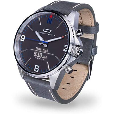 OSKRON Gear Men's Jewellery Watch with Smartwatch Functions 006 Dark Grey OSKRON Gear Men's Jewellery Watch with Smartwatch Functions 006 Dark Grey