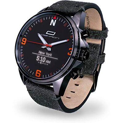 OSKRON Gear Men's Jewellery Watch with Smartwatch Functions 007 Anthracite OSKRON Gear Men's Jewellery Watch with Smartwatch Functions 007 Anthracite