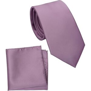 ZENXUS Regular Tie and Pocket Square for Men, Solid Color Necktie Set, 3.2 inch Standard Width, 44 Opera Mauve, Medium ZENXUS Regular Tie and Pocket Square for Men, Solid Color Necktie Set, 3.2 inch Standard Width, 44 Opera Mauve, Medium
