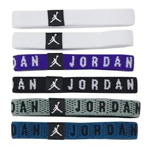Nike Jordan Hair Tie 6-Pack – Sports Hair Ties for Training, Fitness & Basketball – Elastic Hair Ties, White/Concord/White, One Size Nike Jordan Hair Tie 6-Pack – Sports Hair Ties for Training, Fitness & Basketball – Elastic Hair Ties, White/Concord/White, One Size