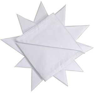 DUDU N GIRLIE Super Soft 100% Cotton Men's Luxury Handkerchiefs, Pack of 12, White (Hemmed Stitch) DUDU N GIRLIE Super Soft 100% Cotton Men's Luxury Handkerchiefs, Pack of 12, White (Hemmed Stitch)