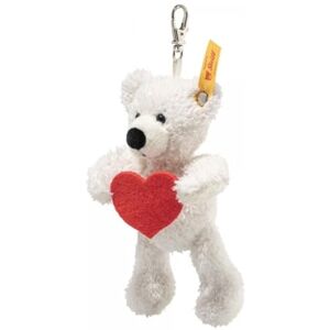 Steiff Lotte Teddy Bear Pendant 12 cm White Love Key Ring Cuddly Teddy Plush with Red Felt Heart Lucky Charm Ideal Gift Idea Machine Washable Steiff Lotte Teddy Bear Pendant 12 cm White Love Key Ring Cuddly Teddy Plush with Red Felt Heart Lucky Charm Ideal Gift Idea Machine Washable