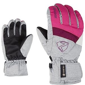 Ziener Leif Unisex Children's Ski Gloves, Pop Pink/Light Melange, 4.5 Ziener Leif Unisex Children's Ski Gloves, Pop Pink/Light Melange, 4.5