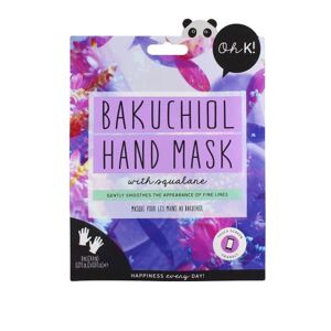 Oh K! Moisturising Gloves Hand Mask for Dry Hands, With Added Bakuchiol, Touch-screen Friendly Gloves, Biodegradable, Vegan and Cruelty Free, 26g