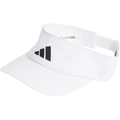 adidas Unisex Visor Climacool Hat, White/Black, S-M adidas Unisex Visor Climacool Hat, White/Black, S-M