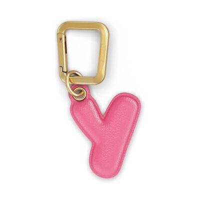 UNTAGS Charm Letter Y Material with Leather Effect Includes Golden Metal Buckle Rose UNTAGS Charm Letter Y Material with Leather Effect Includes Golden Metal Buckle Rose