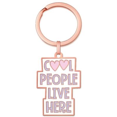 Grafik Werkstatt Graphic Workshop Key Ring Cool People Live Here, gold, standard size Grafik Werkstatt Graphic Workshop Key Ring Cool People Live Here, gold, standard size