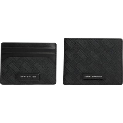 Tommy Hilfiger Men Monogram Cc Holder & Cc Wallet AM0AM14806 Gift Pack, Black (Black), One Size Tommy Hilfiger Men Monogram Cc Holder & Cc Wallet AM0AM14806 Gift Pack, Black (Black), One Size