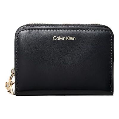 Calvin Klein Women’s Medium Flap Zip Around Purse, Black (Black), One Size Calvin Klein Women’s Medium Flap Zip Around Purse, Black (Black), One Size
