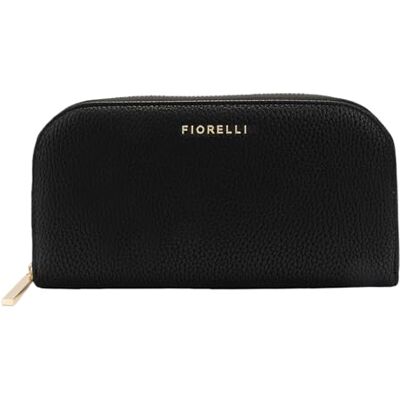 Fiorelli Women's Maeve Long Tab Purse, Black Wallet with Zip Closure,12 Card Slots, Faux Leather Fiorelli Women's Maeve Long Tab Purse, Black Wallet with Zip Closure,12 Card Slots, Faux Leather