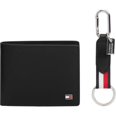 Tommy Hilfiger Men Mini Cc Wallet & Key Fob AM0AM14805 Gift Pack Tommy Hilfiger Men Mini Cc Wallet & Key Fob AM0AM14805 Gift Pack