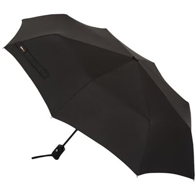 Amazon Basics Octagonal Automatic Travel Umbrella, Black, 28 x 98 cm Amazon Basics Octagonal Automatic Travel Umbrella, Black, 28 x 98 cm