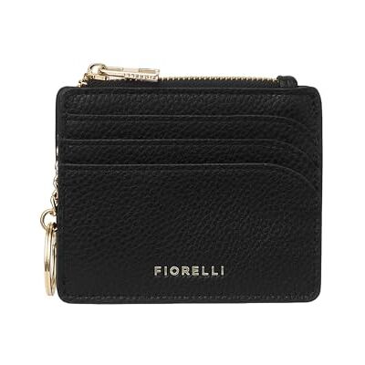 Fiorelli Women's Ciara Coin Purse, Credit Card Holder, Slim Wallet with Key Chain, Black Faux Leather Fiorelli Women's Ciara Coin Purse, Credit Card Holder, Slim Wallet with Key Chain, Black Faux Leather