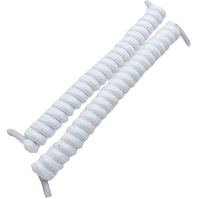 Homecraft Coiler Shoe Laces, White, No Tie Laces for Users with Limited Finger Strength and Hand Functionality, Elastic Spiral Laces for Kids, Runners, and Users Who Struggle to Tie Shoes Homecraft Coiler Shoe Laces, White, No Tie Laces for Users with Limited Finger Strength and Hand Functionality, Elastic Spiral Laces for Kids, Runners, and Users Who Struggle to Tie Shoes
