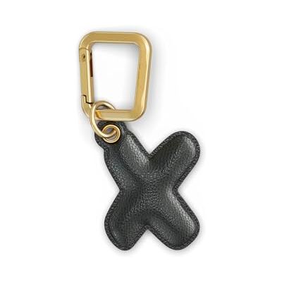 UNTAGS Charm Letter X Material with Leather Effect Includes Golden Metal Buckle Black UNTAGS Charm Letter X Material with Leather Effect Includes Golden Metal Buckle Black