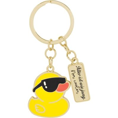 Sheepworld Key Ring with Duck Motif and Saying Older Pendant with Metal and Enamel Key Ring, Length 7.6 cm Funny Gift, Birthday Gift 74850 Sheepworld Key Ring with Duck Motif and Saying Older Pendant with Metal and Enamel Key Ring, Length 7.6 cm Funny Gift, Birthday Gift 74850