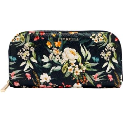 Fiorelli Women's Maeve Long Tab Purse, Winter Floral A spacious purse with signature hardware, full zip closure and twelve card slots inside, Faux Leather Fiorelli Women's Maeve Long Tab Purse, Winter Floral A spacious purse with signature hardware, full zip closure and twelve card slots inside, Faux Leather
