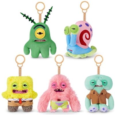 Fuggler SpongeBob 5-Inch Plush Keyring 5 PACK by ZURU – Funny Ugly Monster Stuffed Animal with Human-Like Teeth, Collectible Bag Charm for Kids, Tweens, Teens, Adults & Fans of Weird Plush Fuggler SpongeBob 5-Inch Plush Keyring 5 PACK by ZURU – Funny Ugly Monster Stuffed Animal with Human-Like Teeth, Collectible Bag Charm for Kids, Tweens, Teens, Adults & Fans of Weird Plush