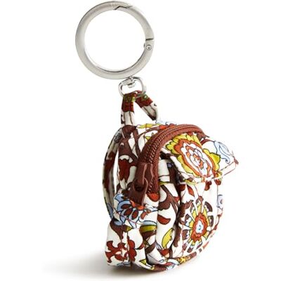 Vera Bradley Women's Cotton Original Backpack Bag Charm Key Ring, Marrakesh Vines Cream, One Size Vera Bradley Women's Cotton Original Backpack Bag Charm Key Ring, Marrakesh Vines Cream, One Size